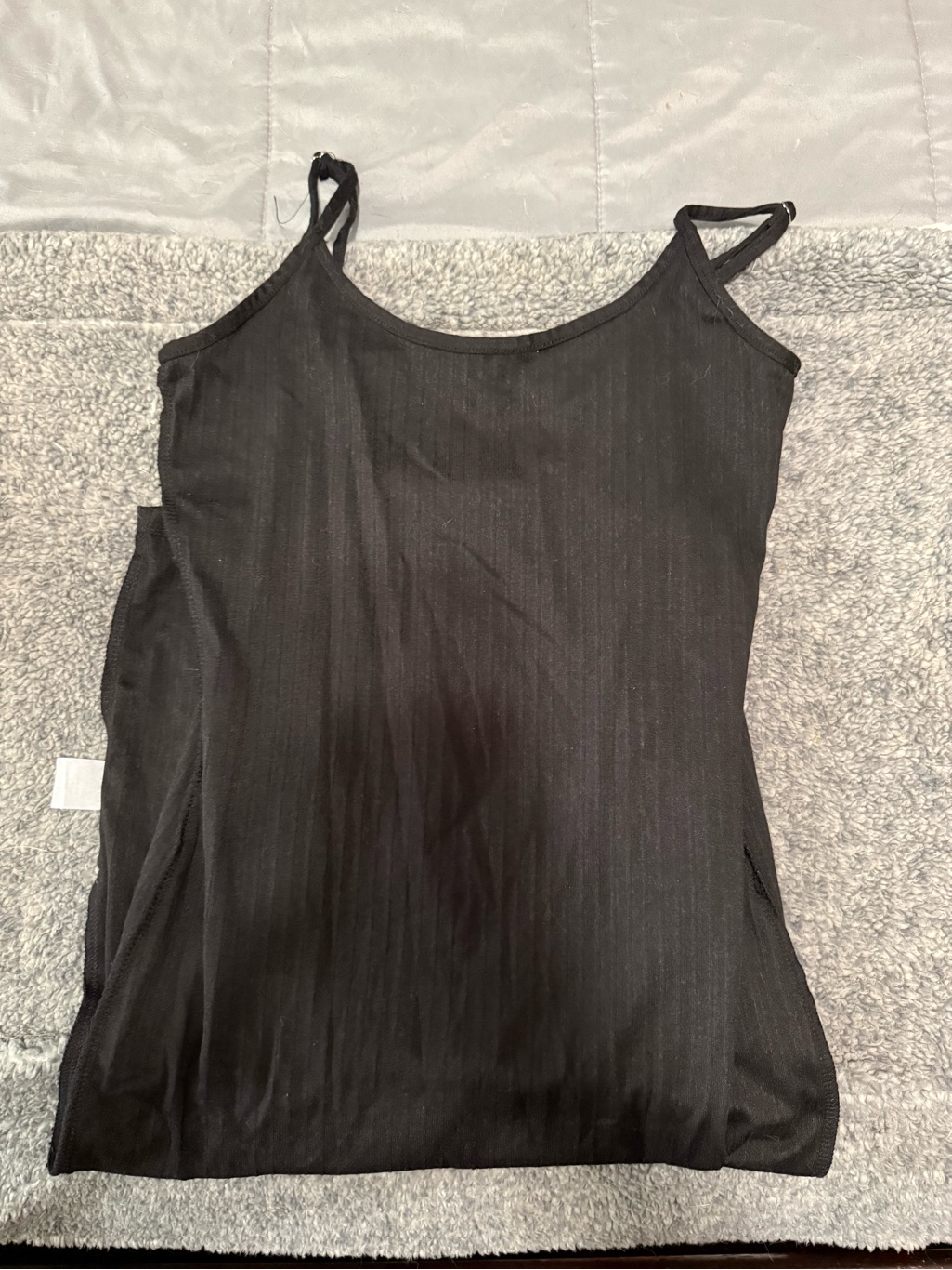 Black Ribbed Spaghetti Strap Bodycon Maxi Dress